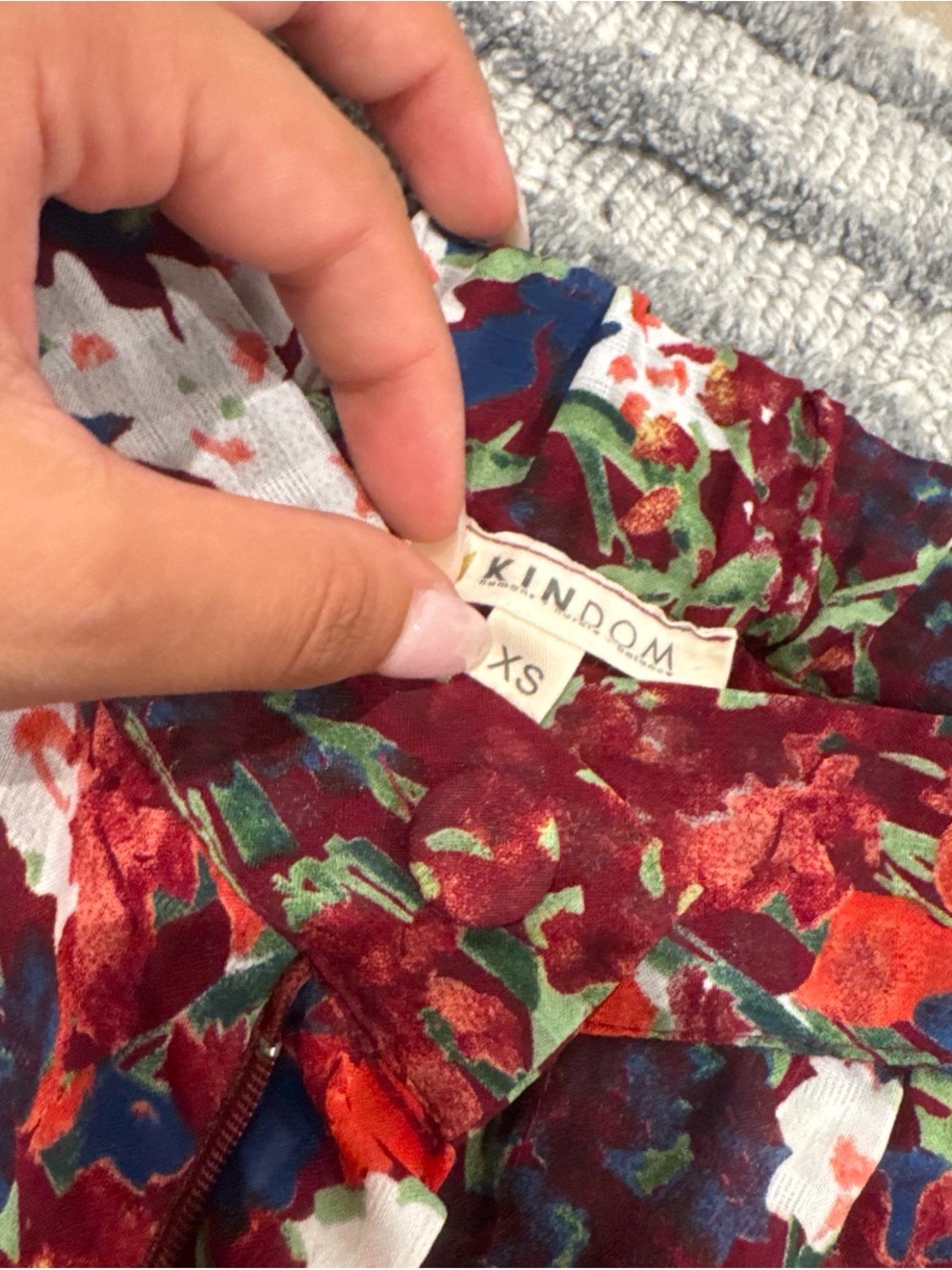 Women's Floral Red & Green Pants